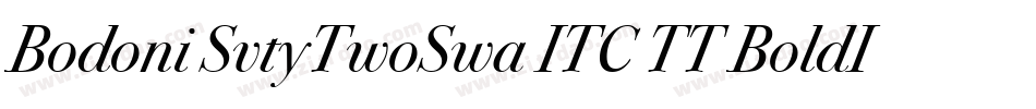 Bodoni SvtyTwoSwa ITC TT BoldIt字体转换